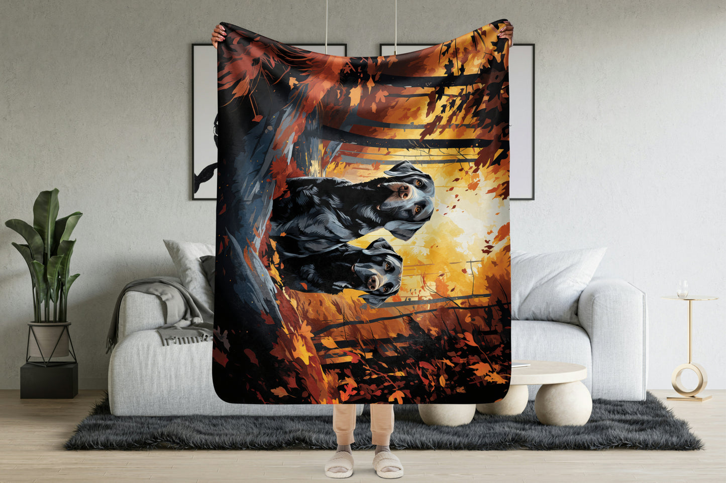 Labrador Retriever Blanket | Sherpa & Throw Blanket for Dog Art Lovers