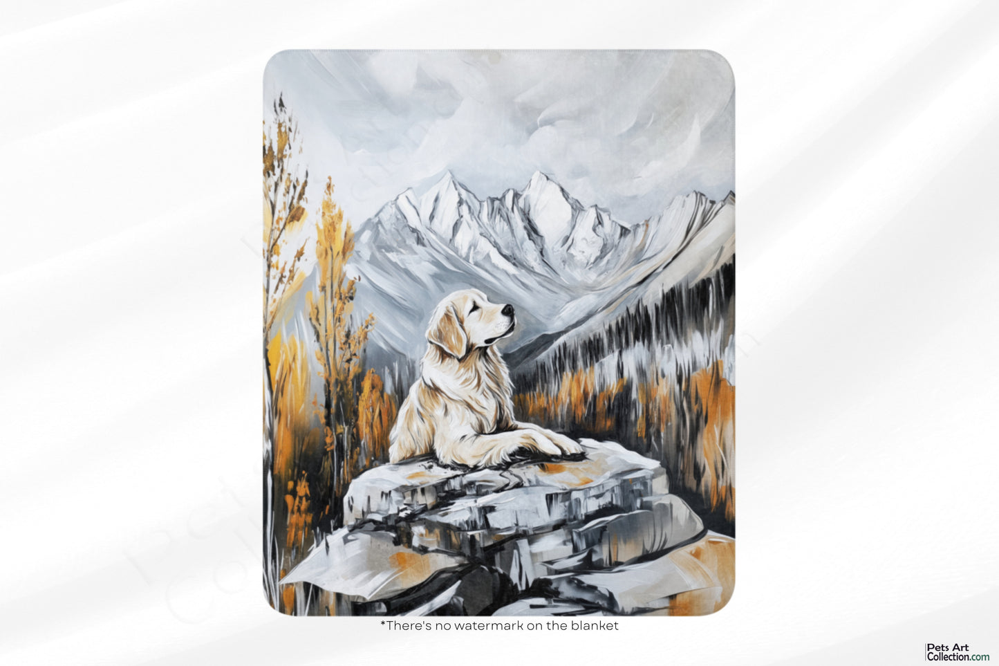 Golden Retriever Blanket | Sherpa & Throw Blanket for Dog Art Lovers