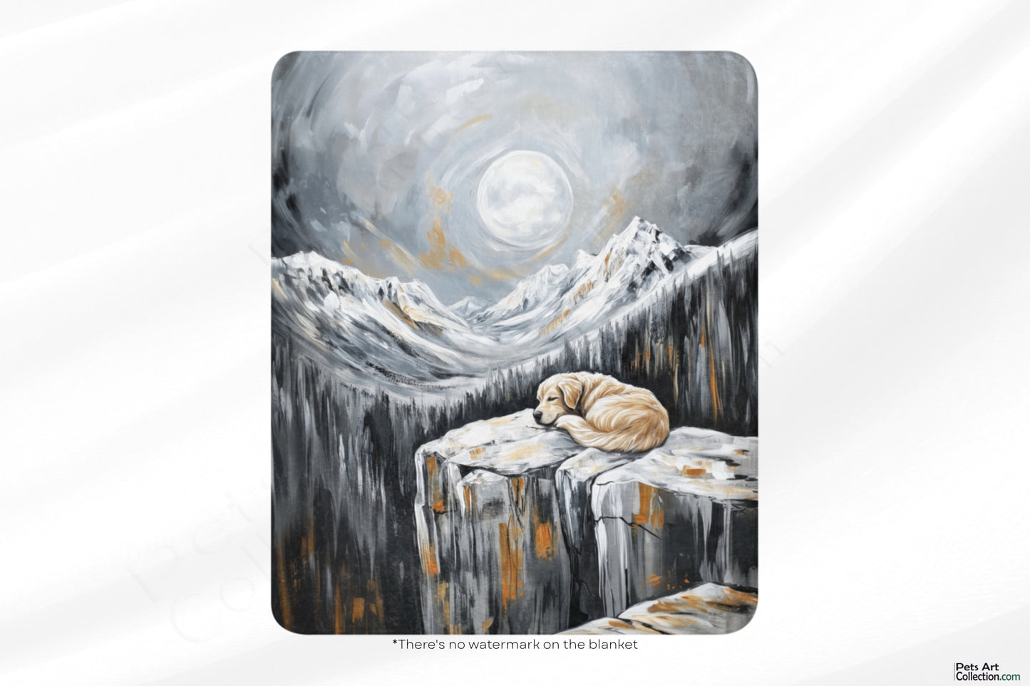 Golden Retriever Blanket | Sherpa & Throw Blanket for Dog Art Lovers