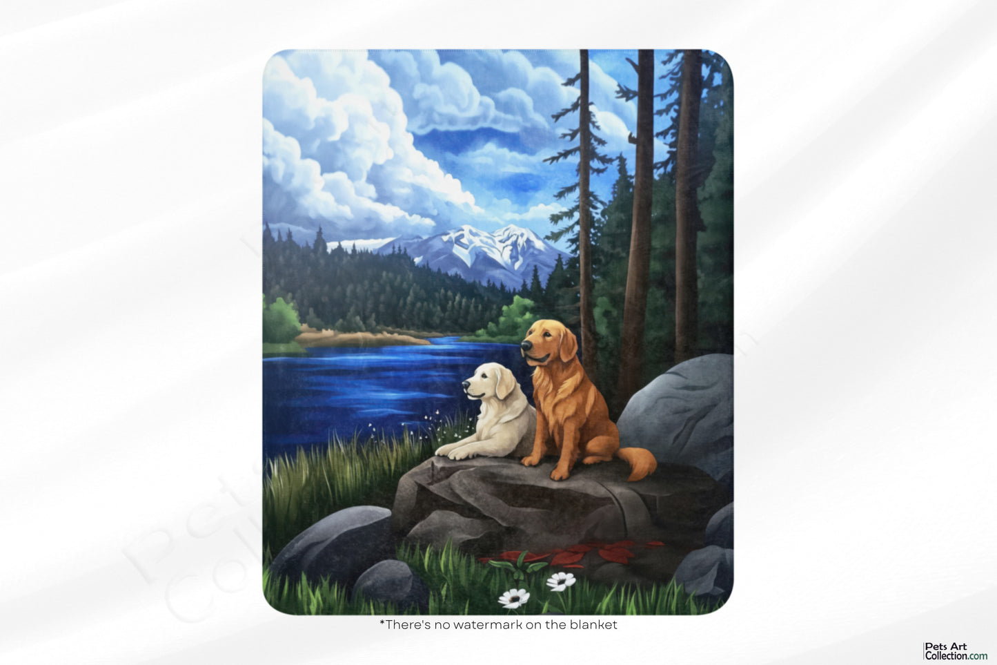 Golden Retriever Blanket | Sherpa & Throw Blanket for Dog Art Lovers