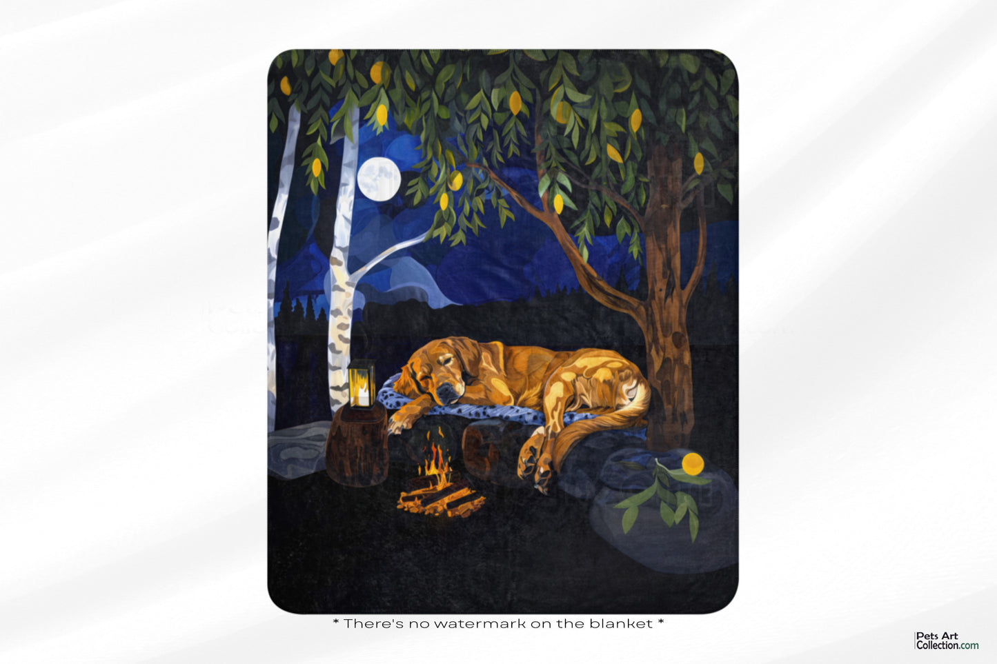 Golden Retriever Blanket | Sherpa & Throw Blanket for Dog Art Lovers