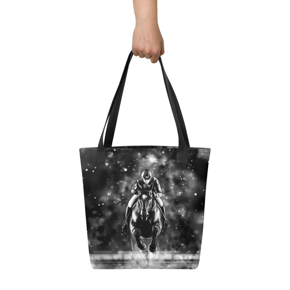 Medium size Tote Bag / Beach bag for Horse racing lover