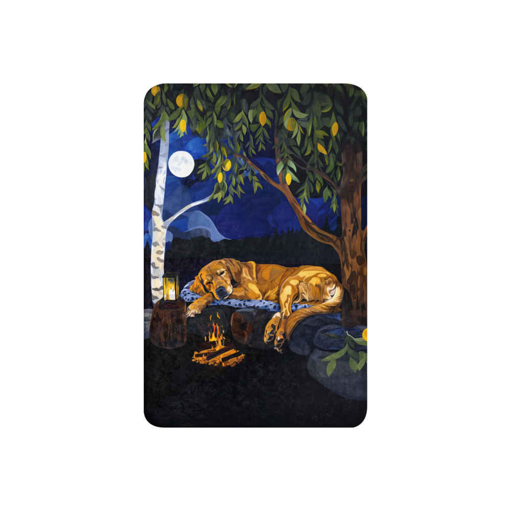 Golden Retriever Blanket | Sherpa & Throw Blanket for Dog Art Lovers