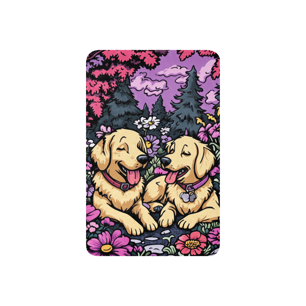 Golden Retriever Blanket | Sherpa & Throw Blanket for Dog Art Lovers