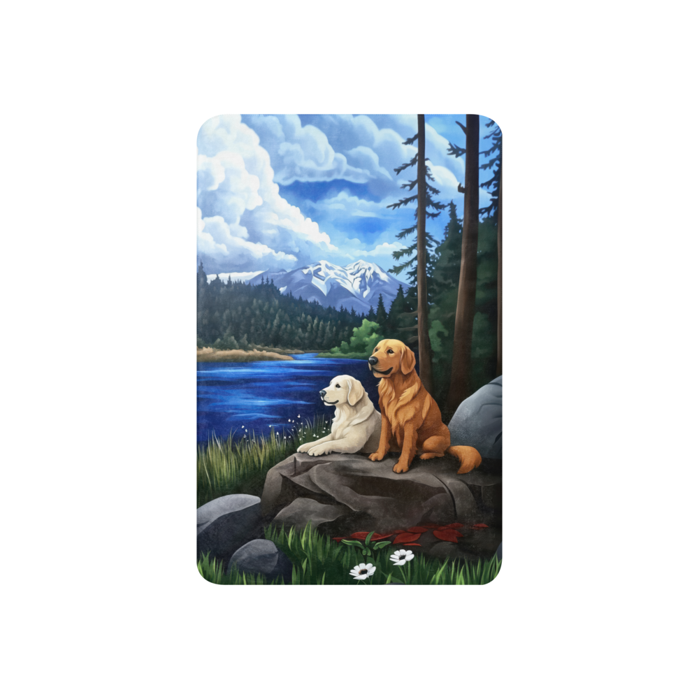 Golden Retriever Blanket | Sherpa & Throw Blanket for Dog Art Lovers