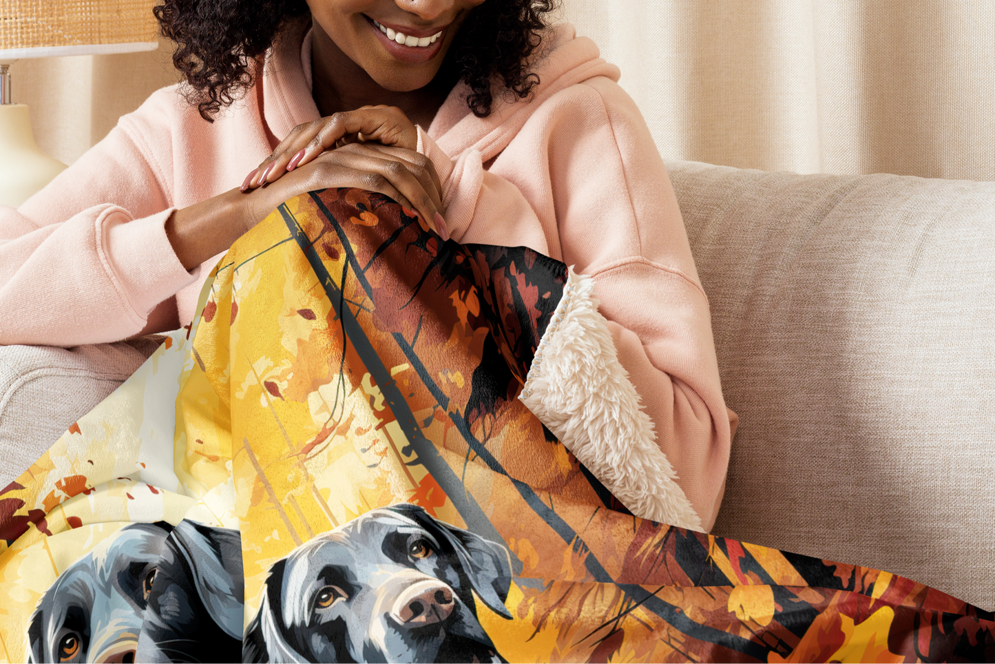 Labrador Retriever Blanket | Sherpa & Throw Blanket for Dog Art Lovers