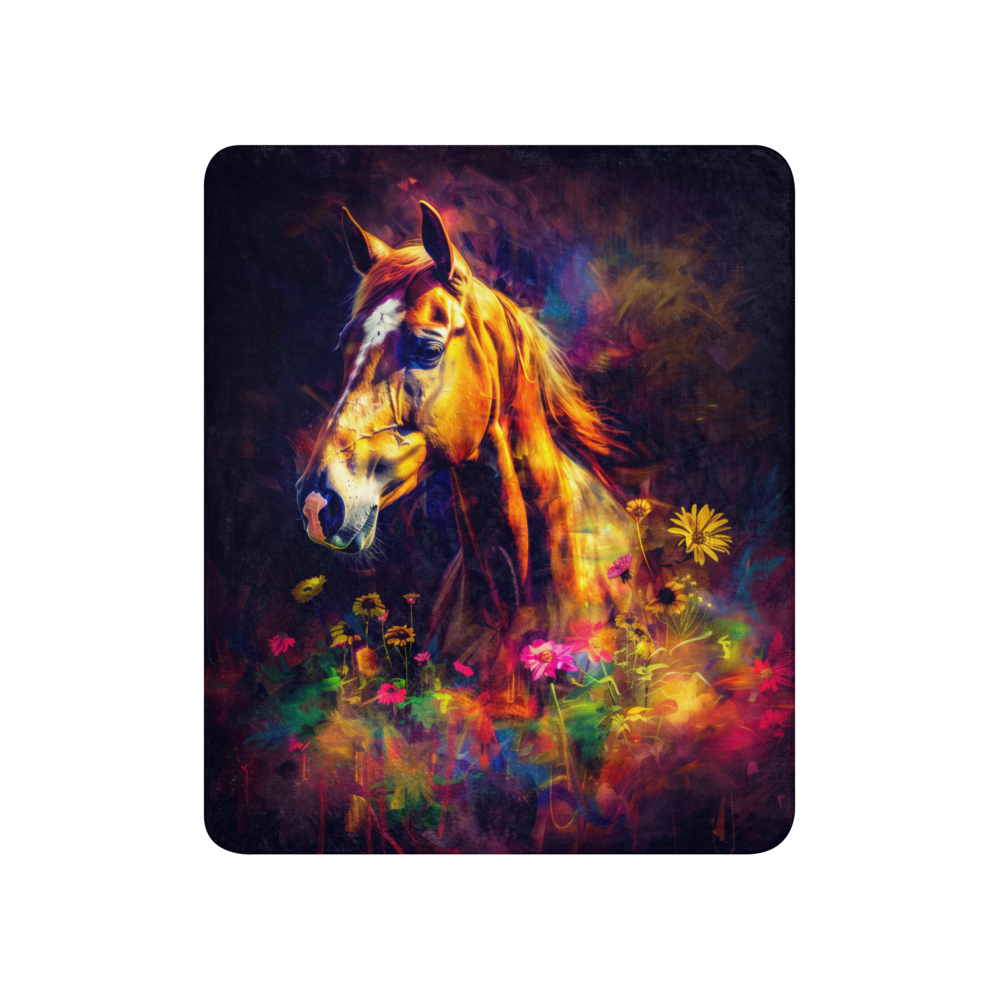 Arabian Horse Blanket - Sherpa Blanket Horse Art