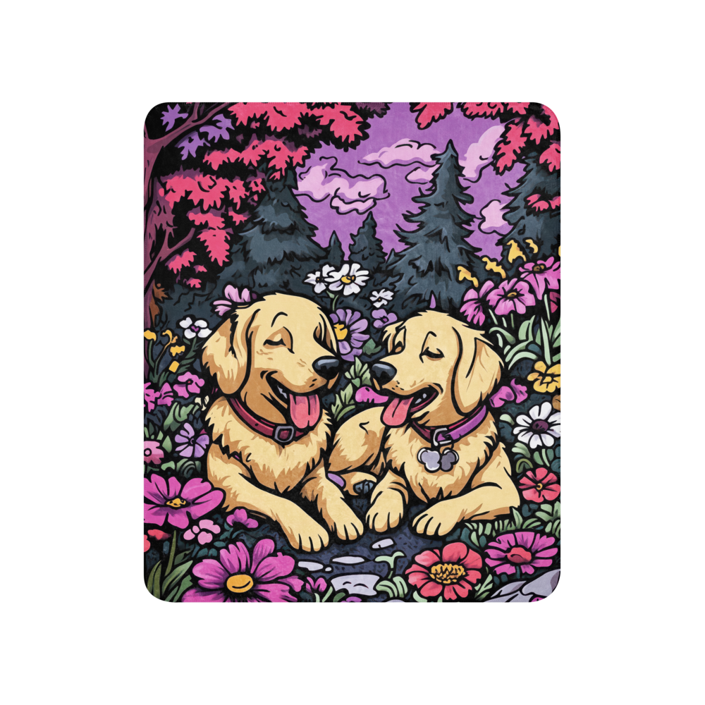 Golden Retriever Blanket | Sherpa & Throw Blanket for Dog Art Lovers