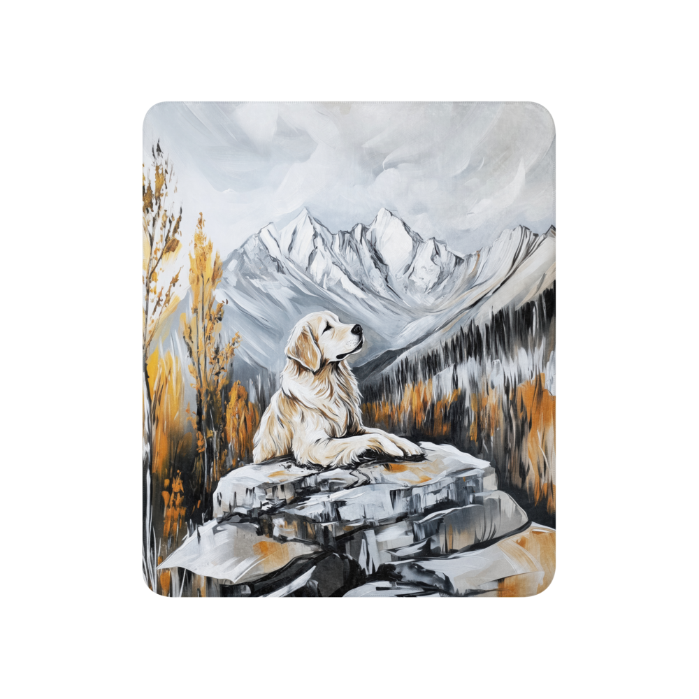 Golden Retriever Blanket | Sherpa & Throw Blanket for Dog Art Lovers
