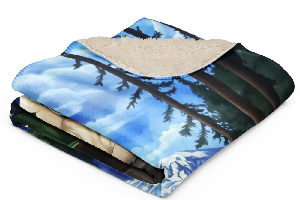 Golden Retriever Blanket | Sherpa & Throw Blanket for Dog Art Lovers
