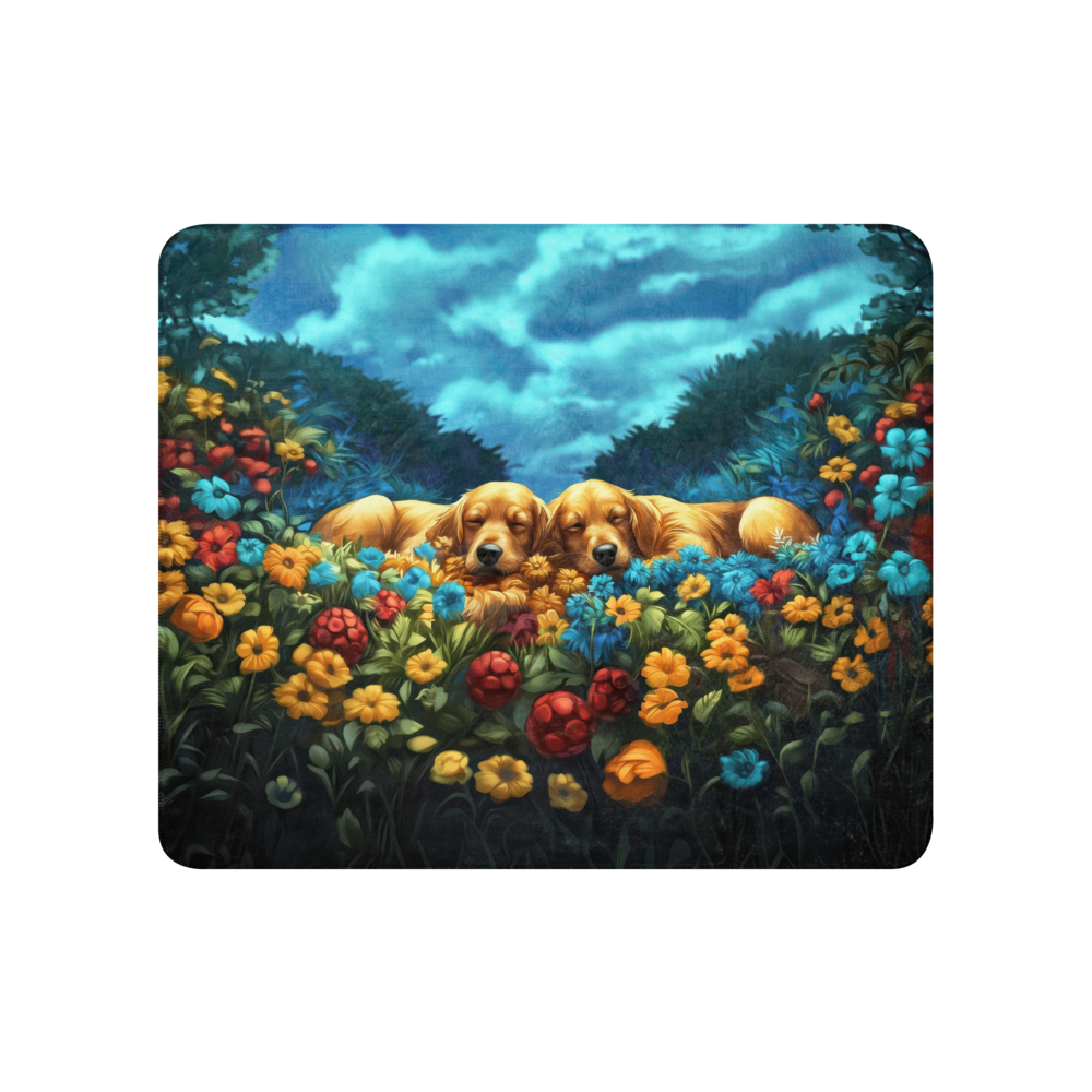 Golden Retriever Blanket | Sherpa & Throw Blanket for Dog Art Lovers
