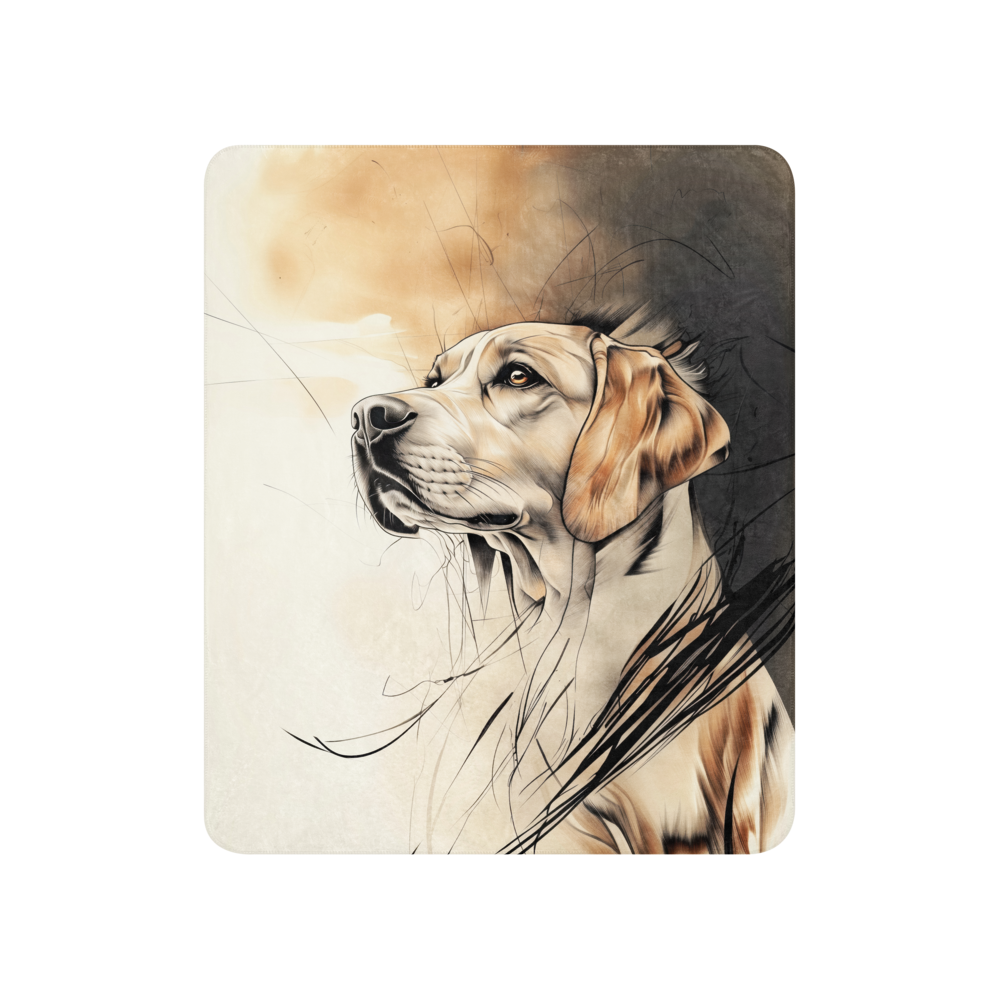 Labrador Retriever Blanket | Sherpa & Throw Blanket for Dog Art Lovers