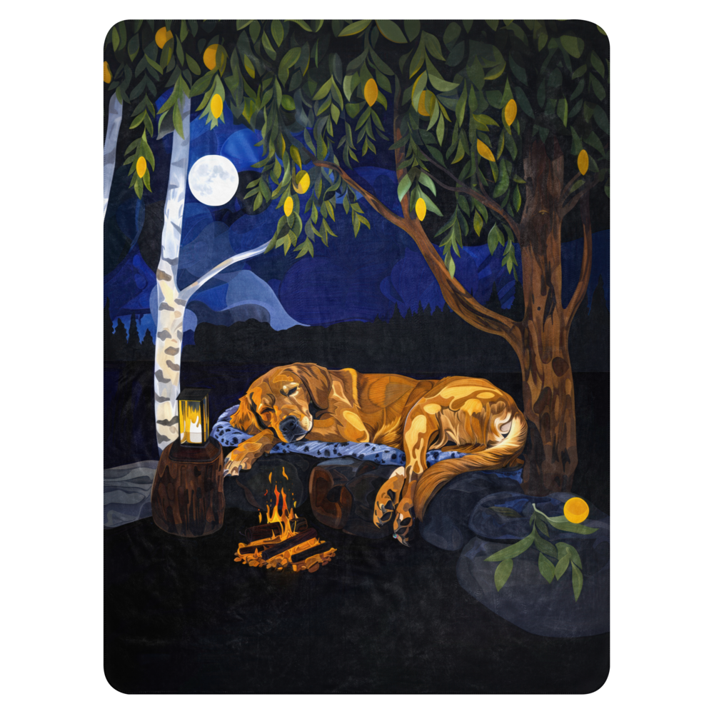 Golden Retriever Blanket | Sherpa & Throw Blanket for Dog Art Lovers