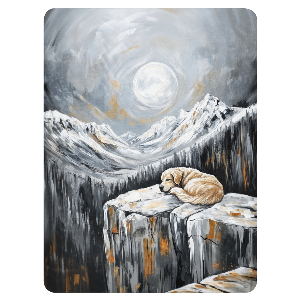 Golden Retriever Blanket | Sherpa & Throw Blanket for Dog Art Lovers