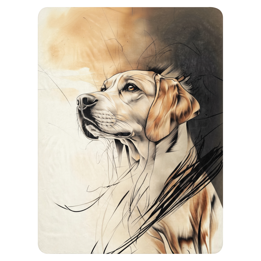 Labrador Retriever Blanket | Sherpa & Throw Blanket for Dog Art Lovers