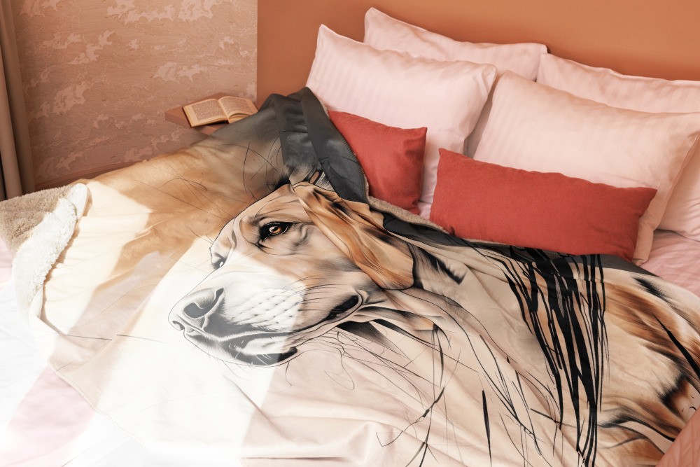 Labrador Retriever Blanket | Sherpa & Throw Blanket for Dog Art Lovers