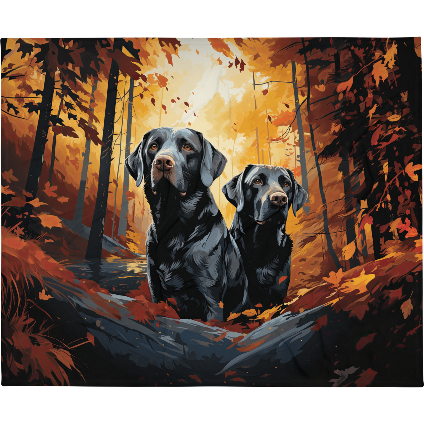 Labrador Retriever Blanket | Sherpa & Throw Blanket for Dog Art Lovers