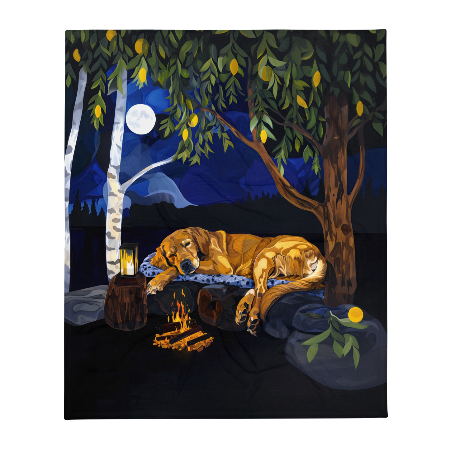 Golden Retriever Blanket | Sherpa & Throw Blanket for Dog Art Lovers