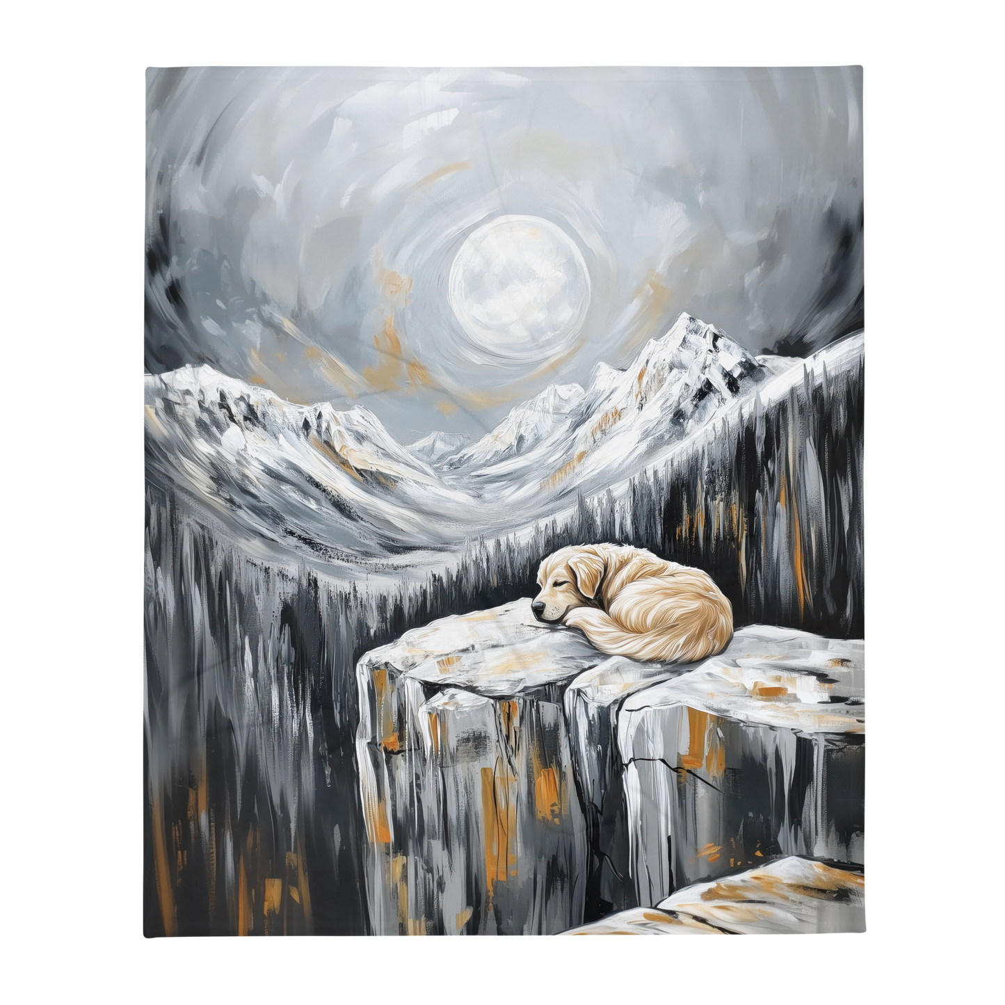 Golden Retriever Blanket | Sherpa & Throw Blanket for Dog Art Lovers