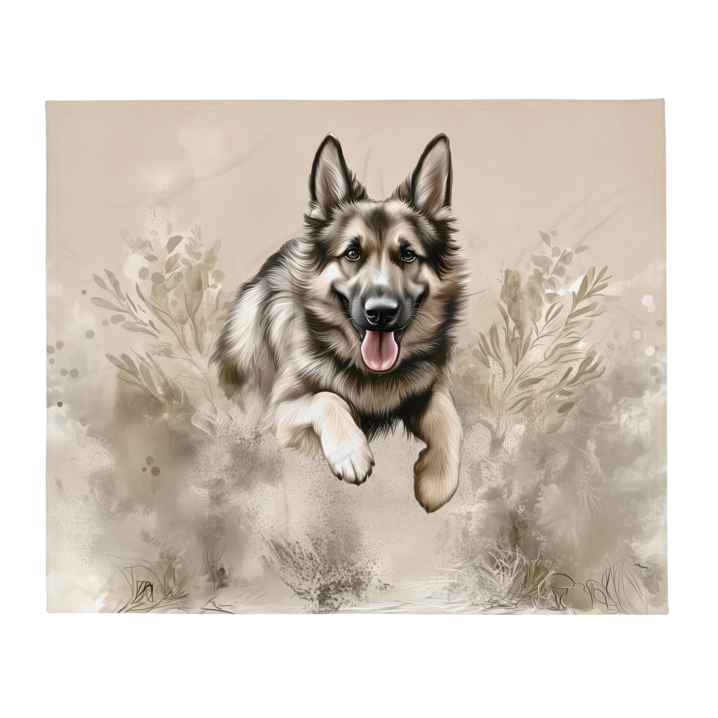 German Shepherd Blanket - Elegant Design for Dog Lovers | Throw Blanket and Sherpa Blanket