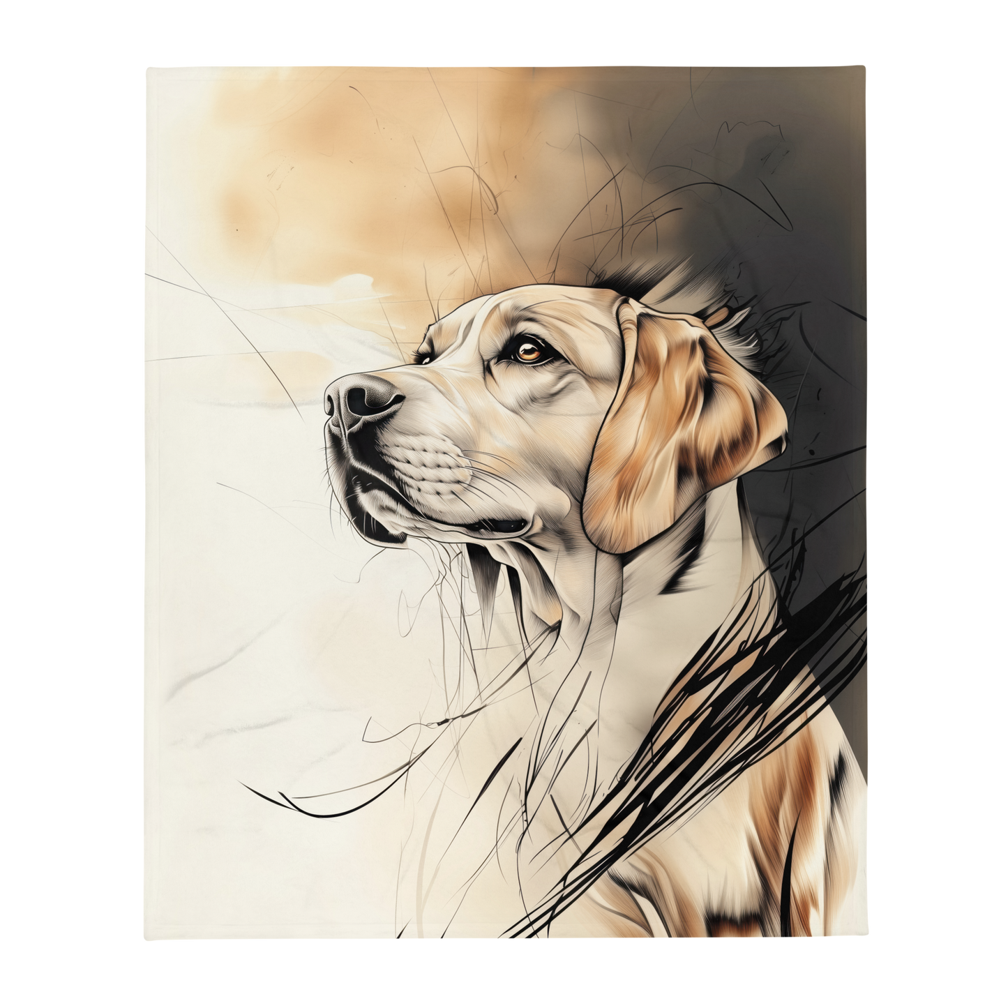 Labrador Retriever Blanket | Sherpa & Throw Blanket for Dog Art Lovers