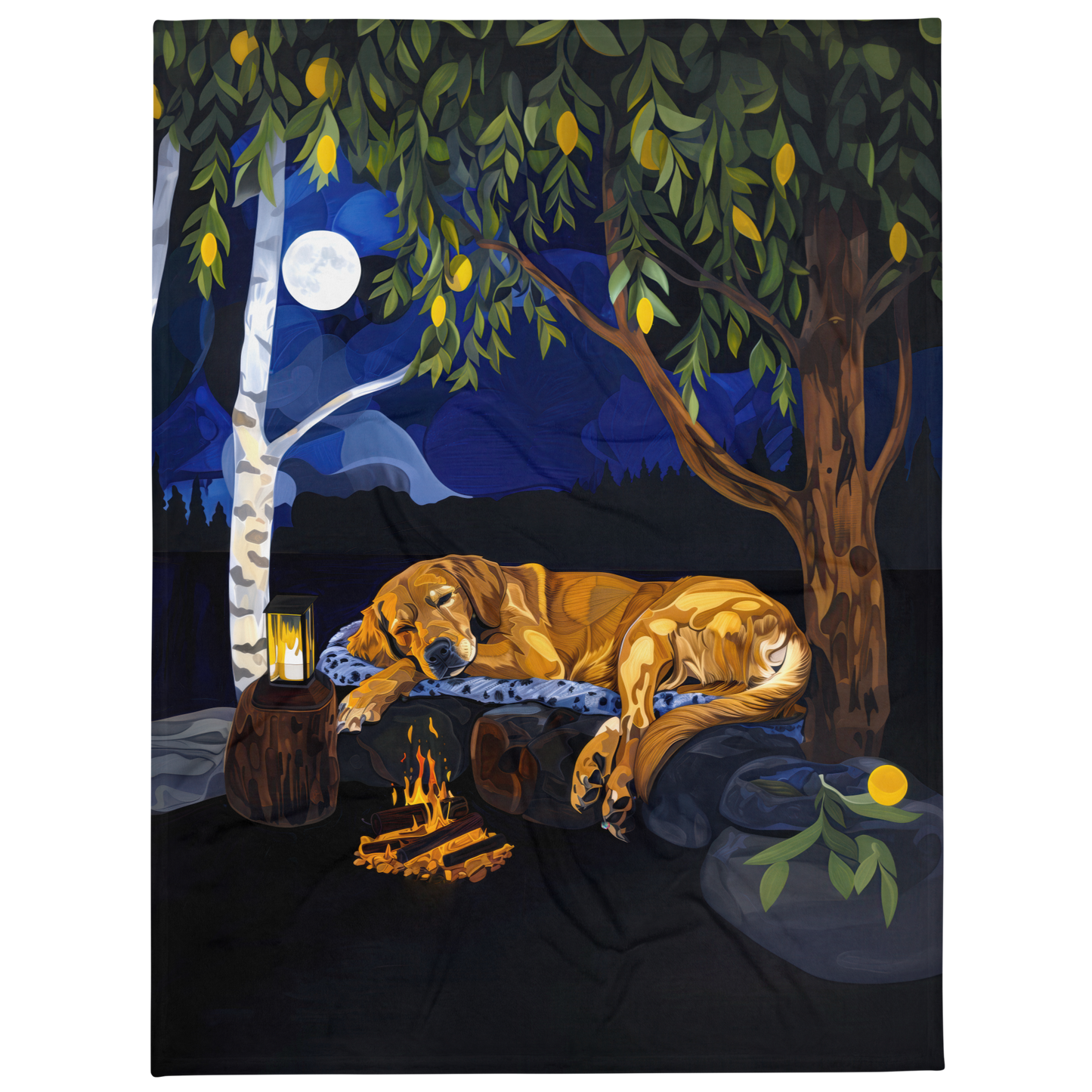 Golden Retriever Blanket | Sherpa & Throw Blanket for Dog Art Lovers