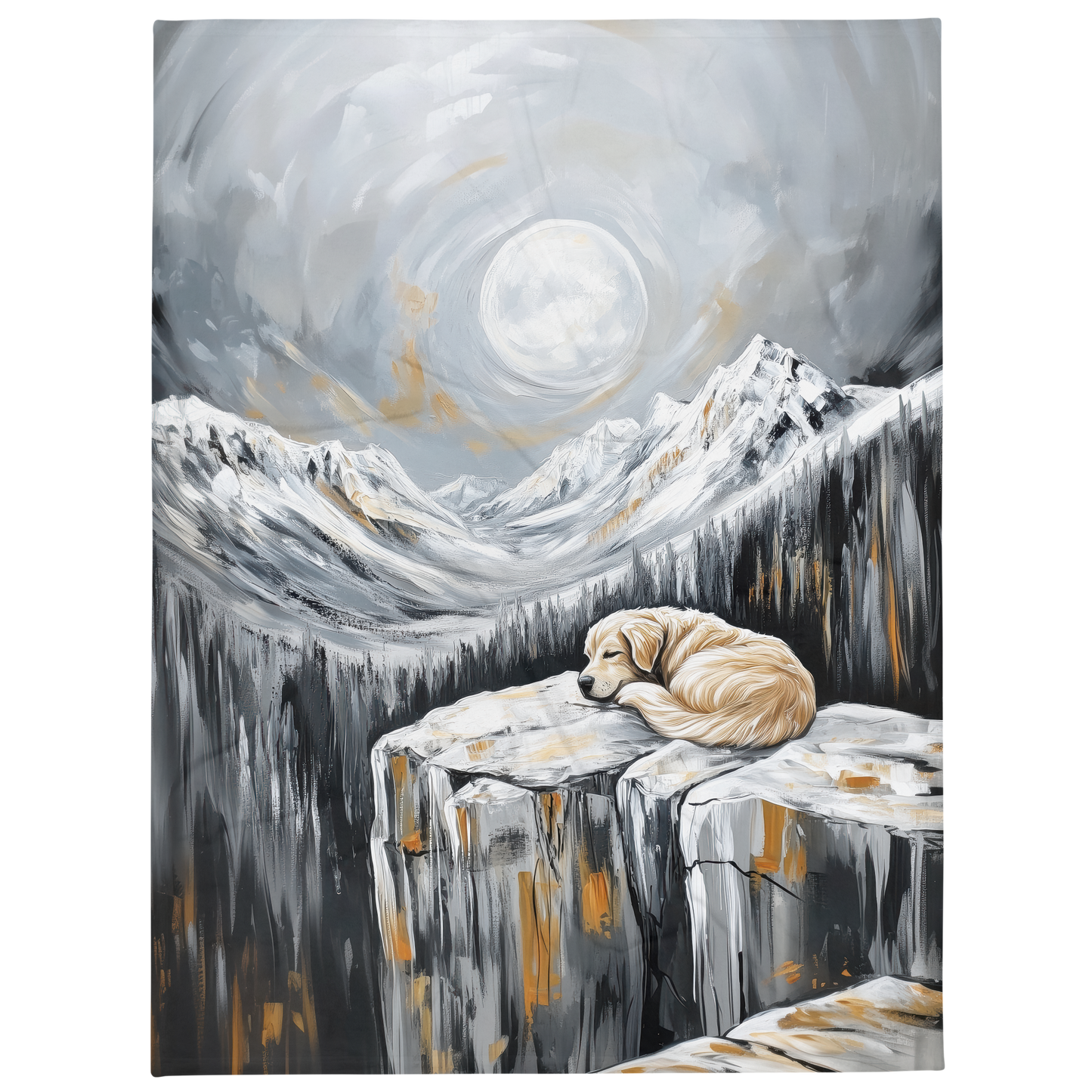 Golden Retriever Blanket | Sherpa & Throw Blanket for Dog Art Lovers