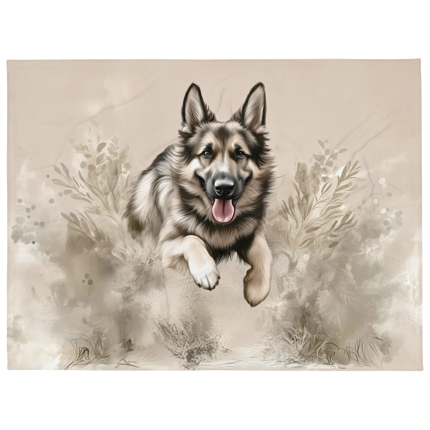 German Shepherd Blanket - Elegant Design for Dog Lovers | Throw Blanket and Sherpa Blanket