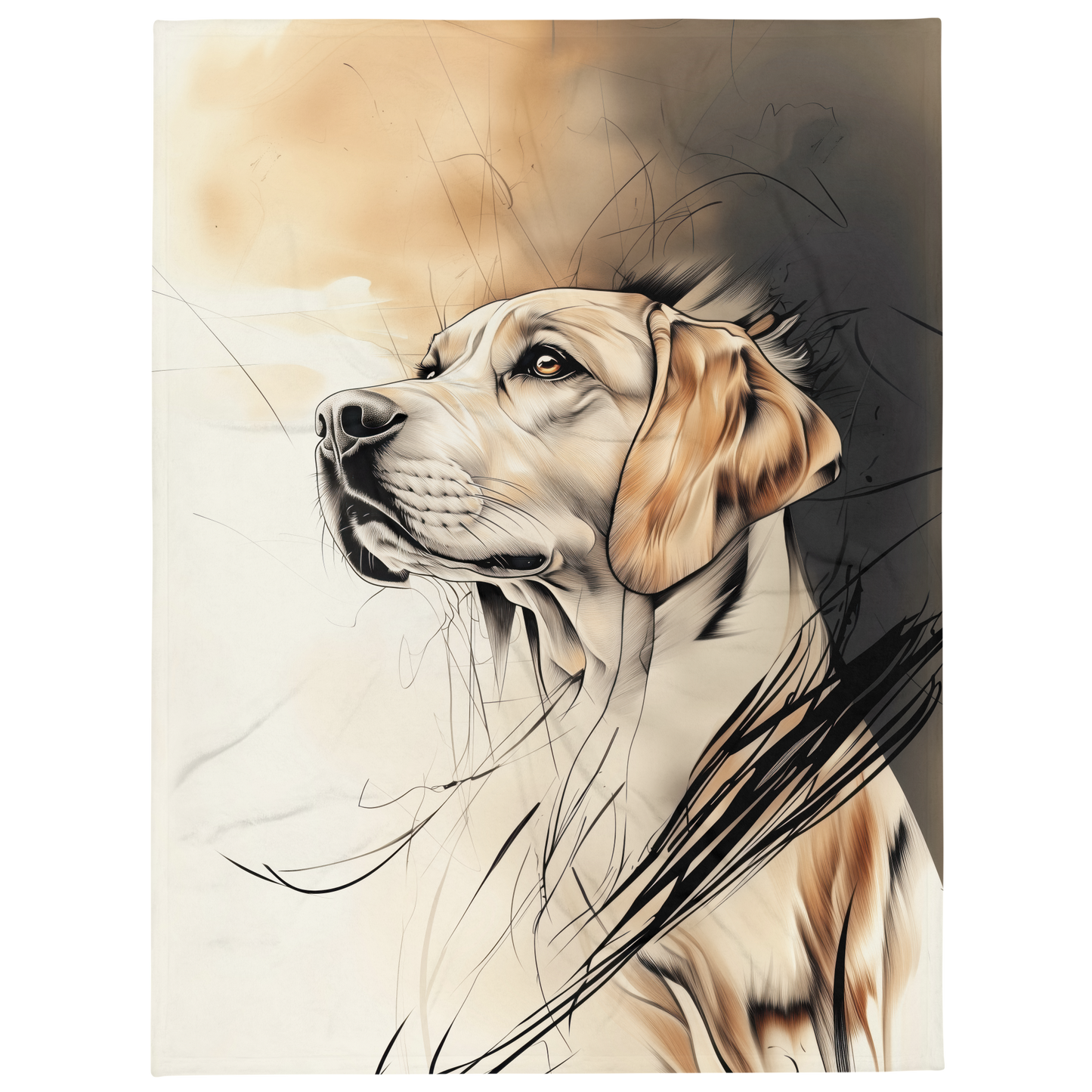 Labrador Retriever Blanket | Sherpa & Throw Blanket for Dog Art Lovers