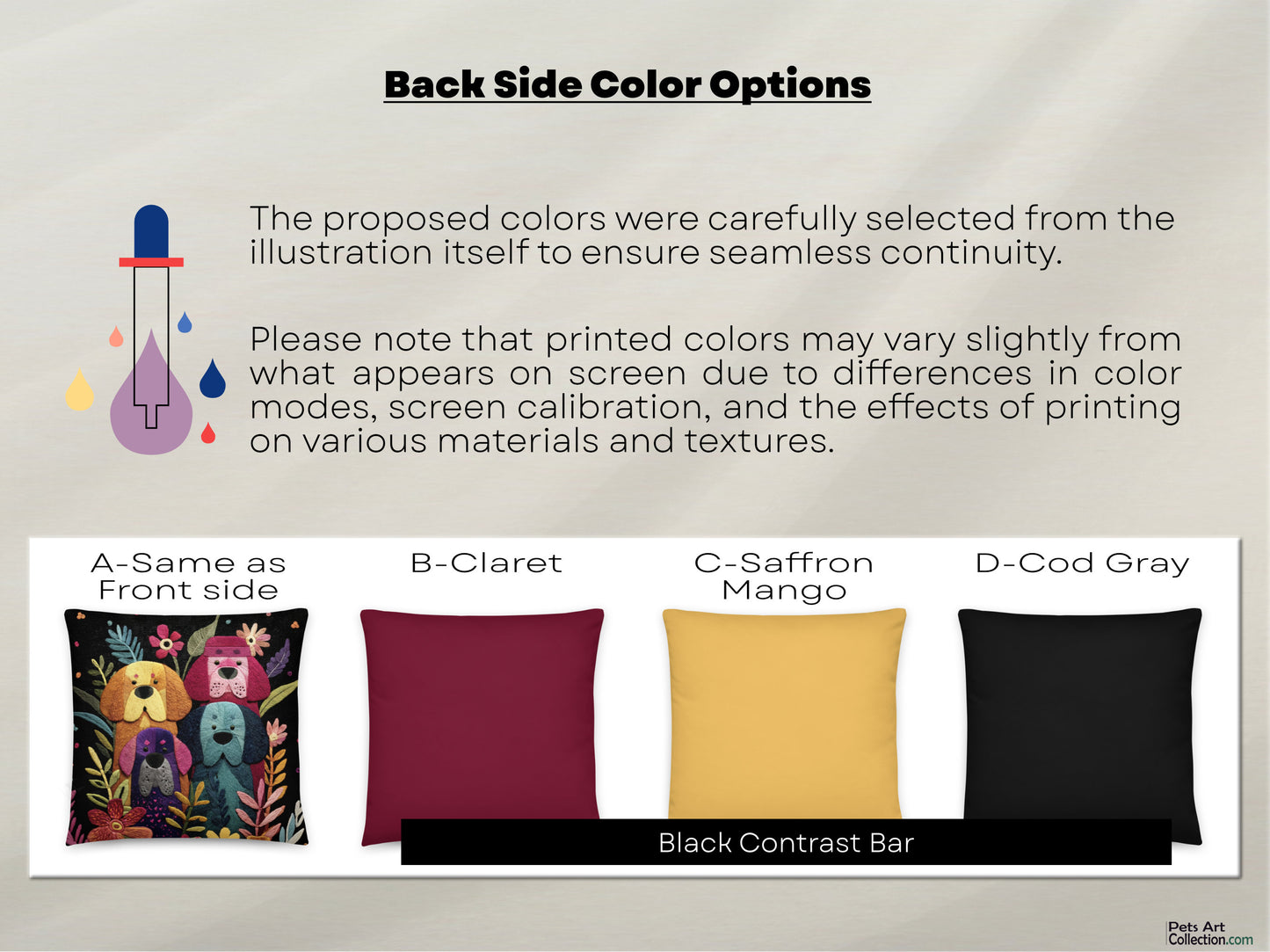 Throw Pillow - Colorful Tibetan Mastiff Dogs and Blooming flowers Design - Boho Decor