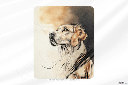 Labrador Retriever Blanket | Sherpa & Throw Blanket for Dog Art Lovers