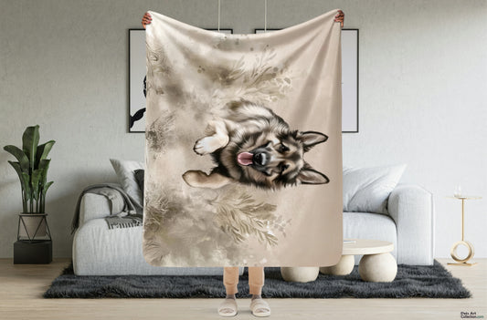 German Shepherd Blanket - Elegant Design for Dog Lovers | Throw Blanket and Sherpa Blanket