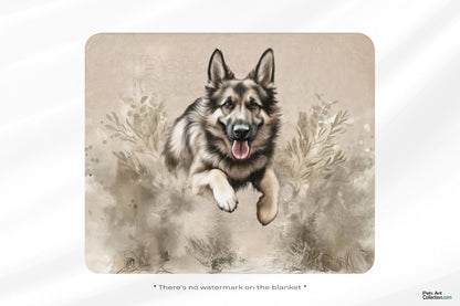 German Shepherd Blanket - Elegant Design for Dog Lovers | Throw Blanket and Sherpa Blanket