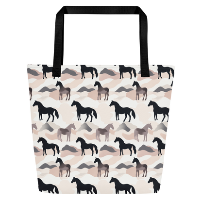 Large Tote Bag / Beach bag for Horse lover