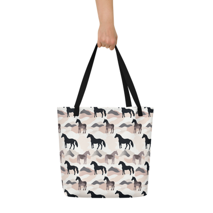 Large Tote Bag / Beach bag for Horse lover