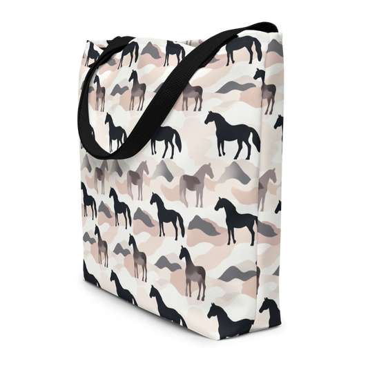 Large Tote Bag / Beach bag for Horse lover