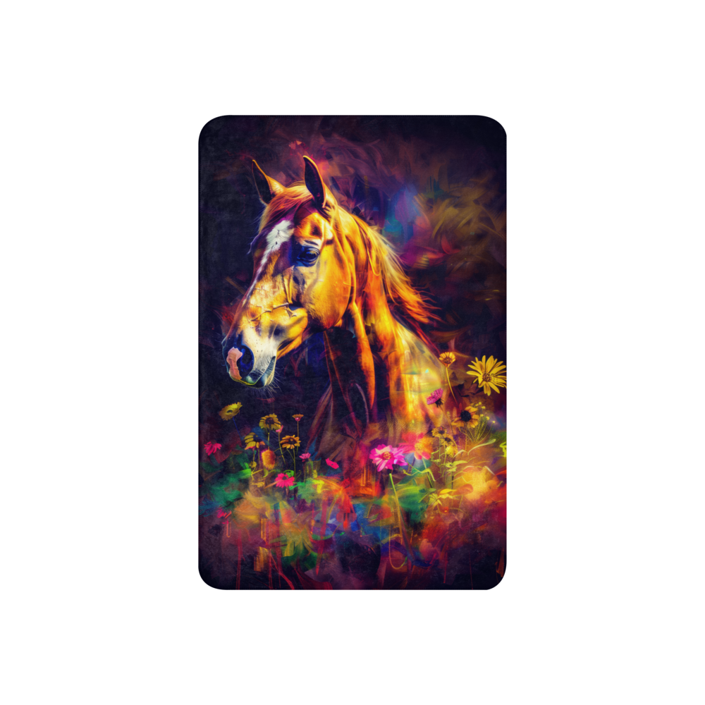 Arabian Horse Blanket - Sherpa Blanket Horse Art
