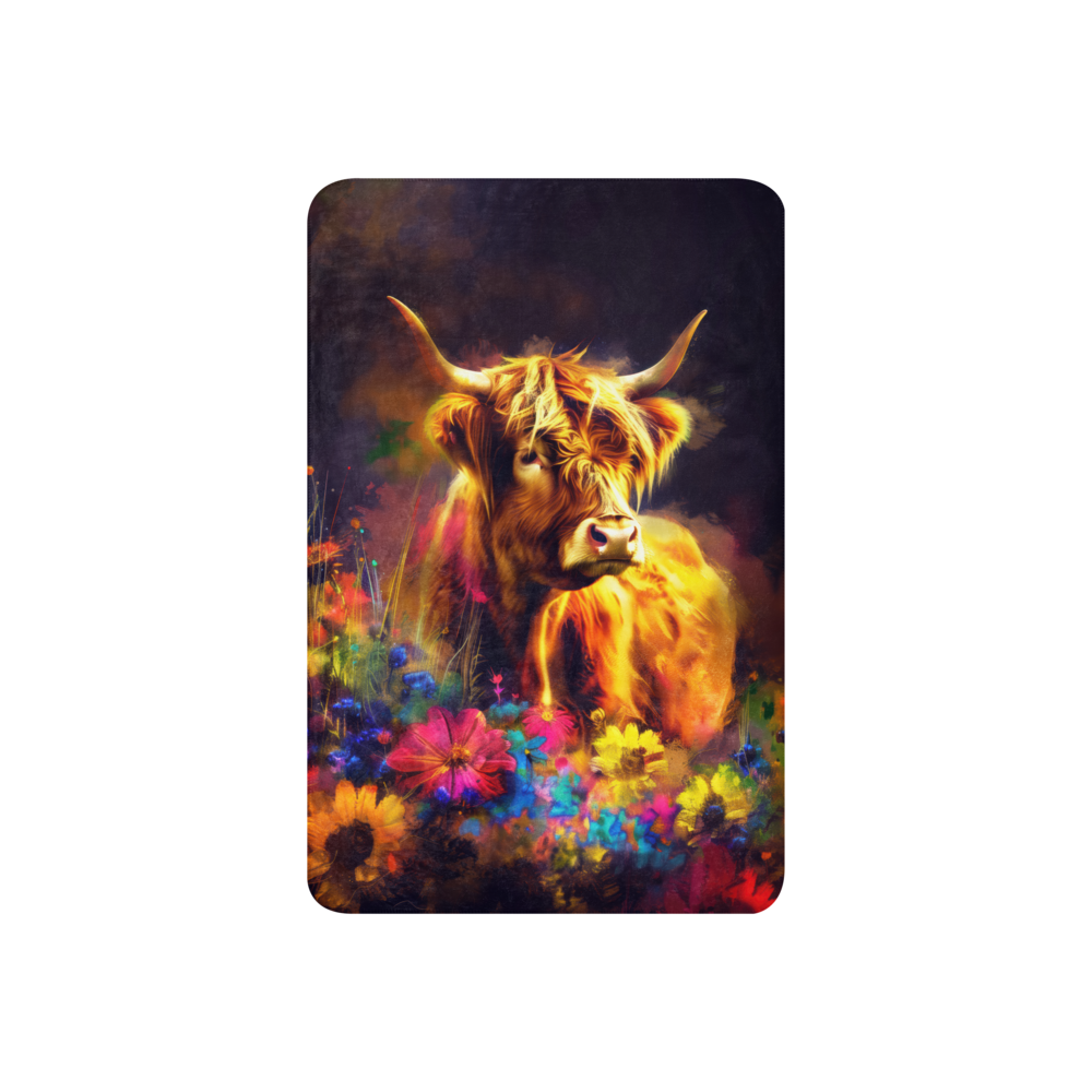 Highland cow Blanket | Sherpa & Throw Blanket for Highland cow Art Lovers