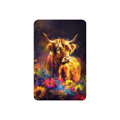 Highland cow Blanket | Sherpa & Throw Blanket for Highland cow Art Lovers