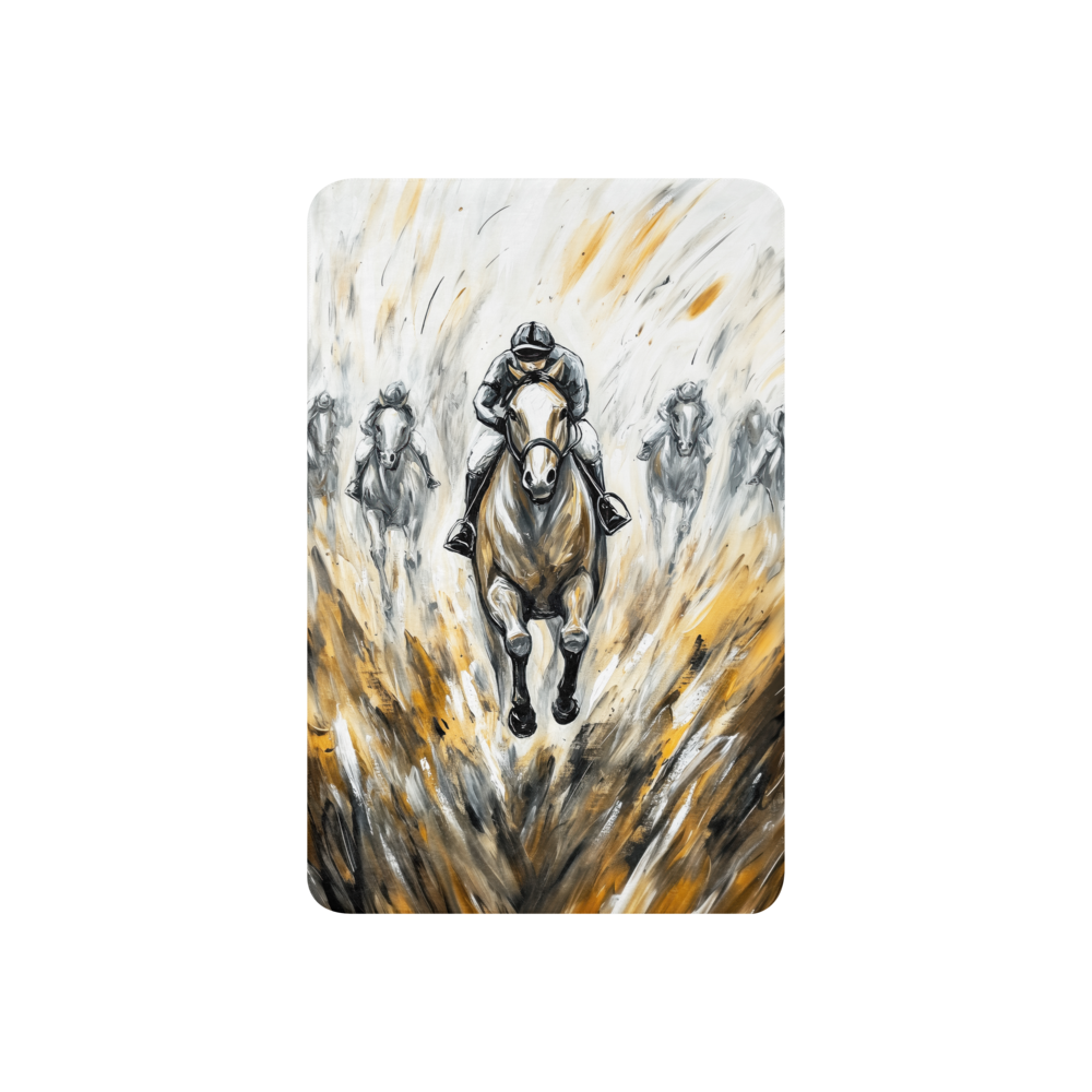 Thoroughbred Horse Racing Blanket - Sherpa Blanket Horse Art