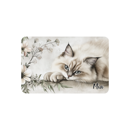 Personalized Throw Blanket - Elegant Fluffy Ragdoll Cat