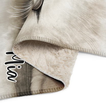 Personalized Throw Blanket - Elegant Fluffy Ragdoll Cat