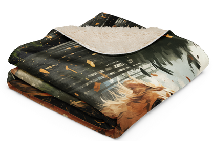 Golden Retriever Blanket | Sherpa & Throw Blanket for Dog Art Lovers