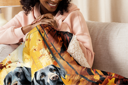Labrador Retriever Blanket | Sherpa & Throw Blanket for Dog Art Lovers