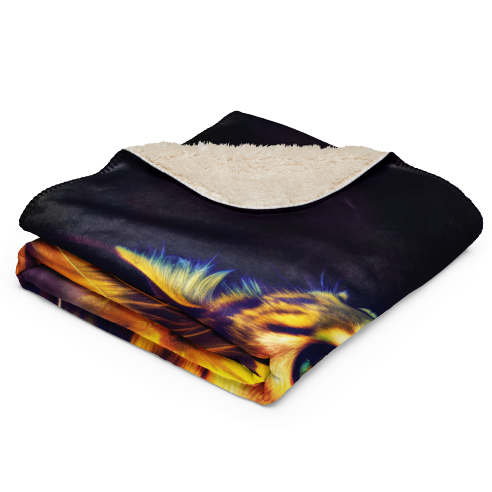 Maine Coon cat Blanket | Sherpa & Throw Blanket for Cat Art Lovers