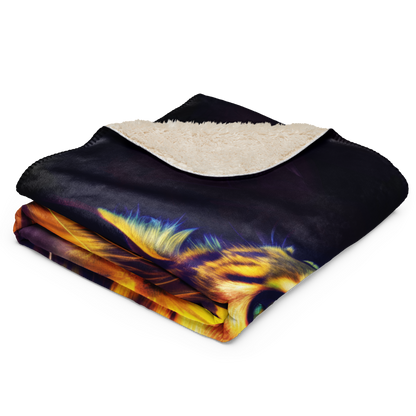 Maine Coon cat Blanket | Sherpa & Throw Blanket for Cat Art Lovers