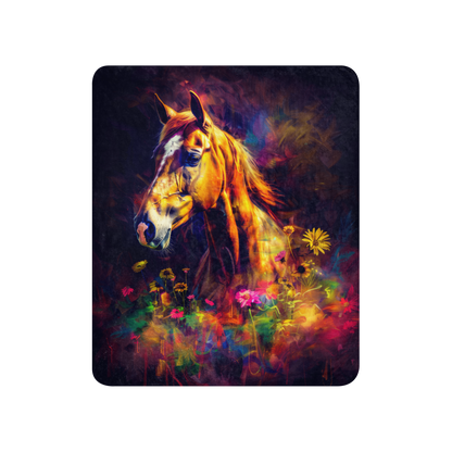 Arabian Horse Blanket - Sherpa Blanket Horse Art