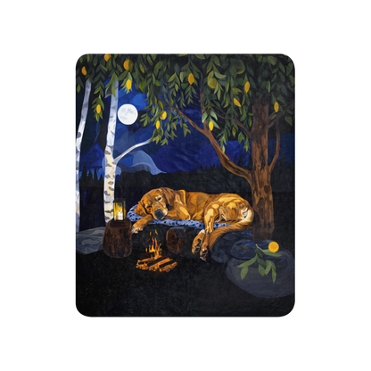 Golden Retriever Blanket | Sherpa & Throw Blanket for Dog Art Lovers
