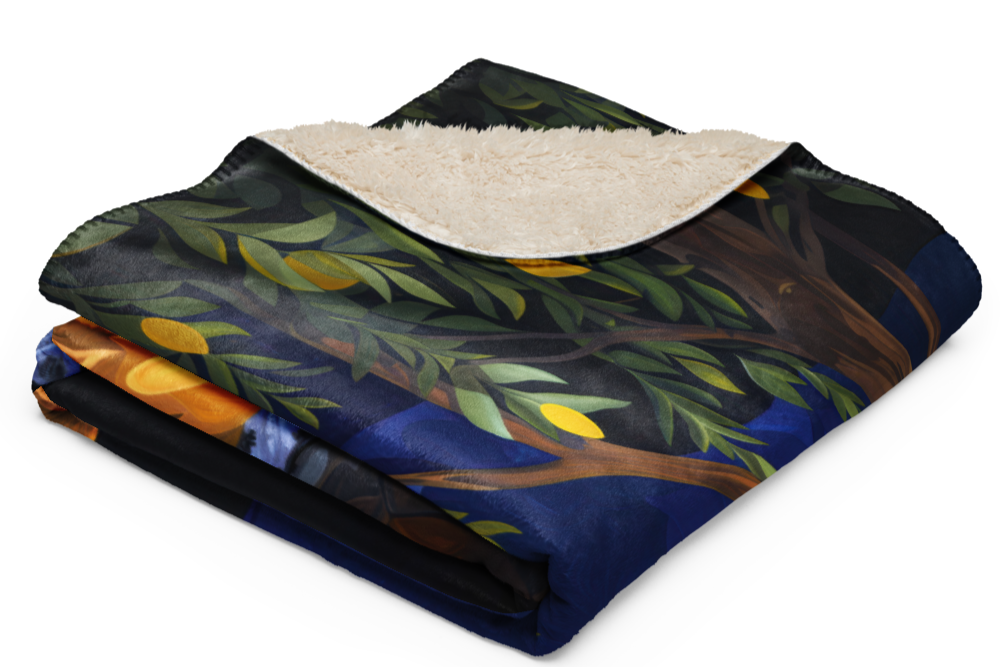 Golden Retriever Blanket | Sherpa & Throw Blanket for Dog Art Lovers