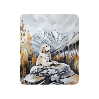 Golden Retriever Blanket | Sherpa & Throw Blanket for Dog Art Lovers